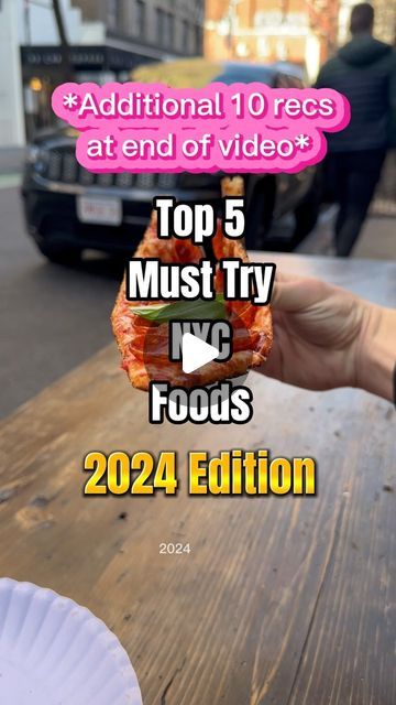 Jeffrey Harnish on Instagram: "Top 5 Must Try NYC Foods 2024 Edition #nyc #food #musttry #travel #tourism #NewYork #visitnyc #nybucketlist" Best New York Restaurants, New York Food Bucket Lists, Nyc Street Food, Nyc Dessert, Fun Restaurants In Nyc, New York Eats, New York Food, Ny Trip, Places In New York