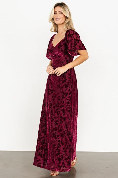 Discover dresses that are perfect for any occasion, and styles that work for every stage of life. Embrace bump-friendly options, wedding picks, and seasonal collections all at Baltic Born. Dark Feminine Outfits, The Dark Feminine, Fitted Maxi Skirt, Feminine Color Palette, Floral Velvet Dress, Mulberry Color, Dark Sage, Baltic Born, Velvet Maxi Dress