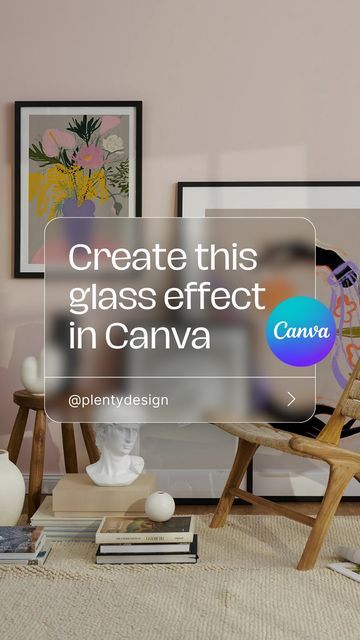 Canva Room Design, Canva Branding, Canva Hacks, Interactive Web Design, Cool Glass, Blur Effect, Glass Effect, Canva Tutorial, Mirror Effect