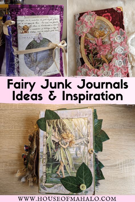 My Fairy Junk Journal Collection: Flip Throughs & Ideas | House of Mahalo Fairy Junk Journal, Flower Fairies Books, Junk Journal Ideas, Paper Bag Books, Handmade Journals Diy, Journal Collection, Woodland Fairy, Mini Journal, Fairy Book