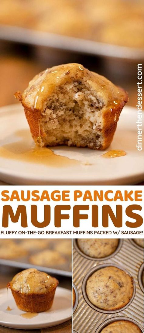 Sausage Pancake Muffins are a fun twist on pancakes, ready in 30 minutes! #breakfast #pancakes #muffins #sausage #baking #breakfastbaking #dinnerthendessert Sausage Pancake Muffins, Pancakes Muffins, Muffins Breakfast, Dinner Then Dessert, Pancake Muffins, Breakfast And Brunch, Breakfast Sweets, Breakfast Bites, What's For Breakfast