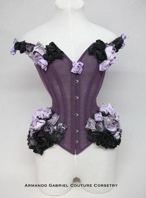 Purple Gothic Corset For Costume Party, Gothic Purple Corset For Costume Party, Purple Corset Dress With Fitted Bodice, Elegant Fitted Purple Corset, Purple Overbust Corset Dress For Costume Party, Gothic Fitted Purple Corset Dress, Gothic Purple Corset With Corset Back, Purple Corset Back Dress, Fitted Gothic Purple Corset Dress