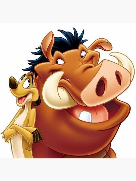 "Animation Timon and Pumbaa Cool Funny Art Hakuna Matata" Clock by DaniVi | Redbubble Pumba And Timon, Disney Characters Christmas, Lion King Tattoo, Lion King Hakuna Matata, Disney Best Friends, Lion King Baby Shower, Lion King Baby, Lion King Pictures, The Lion King 1994