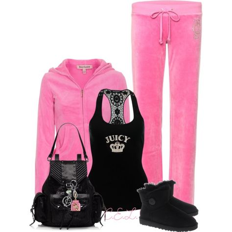 Untitled #380...Juicy Couture Ugg Fashion, Y2k Handbag, Mcbling Fashion, 2000s Outfit, Boots Luxury, Early 2000s Fashion, 2000s Outfits, Comfy Clothes, 2000s Fashion Outfits