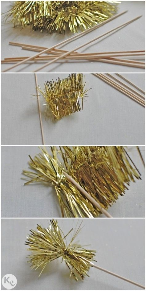 Deco Nouvel An, New Years Eve Party Ideas Decorations, New Year Diy, New Years Eve Party Ideas, Decoration Evenementielle, Diy Drinks, New Year's Eve Celebrations, Drink Stirrers, Golden Birthday