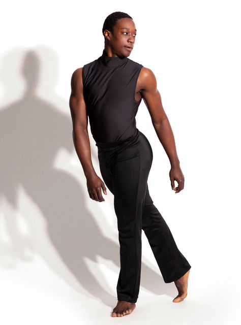 Dri-Stretch Sleeveless Mock Neck Leotard - Men & Boys Contemporary Dance Costumes Men, Boys Dance Costumes, Men Dance Outfits, Male Dancer Outfit, Contemporary Leotard, Contemporary Dance Outfits, Black Dance Costumes, Chicago Costume, Mens Dance Wear