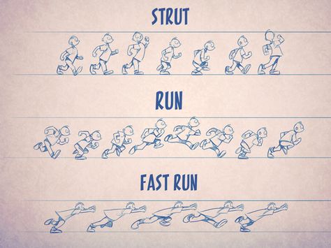 Running Sequence, Drawing Movement, Walking Animation, Principles Of Animation, Fast Running, Walk Cycle, Run Cycle, Animation Disney, Animation Storyboard