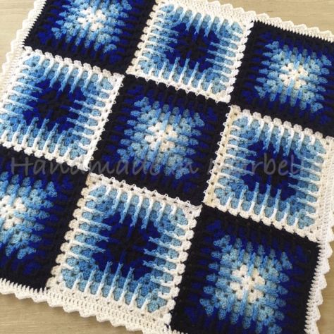 Front Post Granny Square Tutorial (Or Trebling Granny Square) – Handmade In Marbella Motifs Granny Square, Granny Square Haken, Granny Square Tutorial, Afghans Crochet, Granny Square Crochet Patterns Free, Crochet Afghan Patterns Free, Haken Baby, Crochet Quilt, Crochet Granny Square