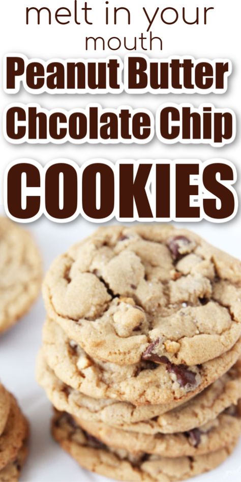 Peanut Butter Chip Cookies, Healthy Food Menu, Diet Smoothie Recipes, Peanut Butter Chocolate Chip Cookies, Choc Chip Cookies, Best Peanut Butter, Chip Cookie Recipe, Sweet Cookies, Peanut Butter Chips