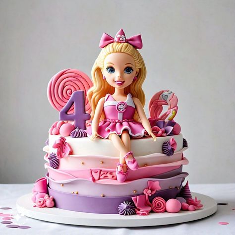 Barbie themed party dessert ideas - #BarbieCake - #BarbieThemedCake - #PinkPerfection - #CakeGoals - #BarbieParty - #SweetTreats - #CakeDecorating - #BarbieInspired - #FondantCake - #CakeArt - #BarbieFan - #CakeLove - #BarbieTheme Barbie Birthday Cakes For Kids, Barbie Doll Cake Ideas, Barbie Party Cake, Bailey Cake, Barbie Cake Design, Barbie Theme Cake, Barbie Cake Ideas, Barbie Cake Birthday, Birthday Cake Barbie