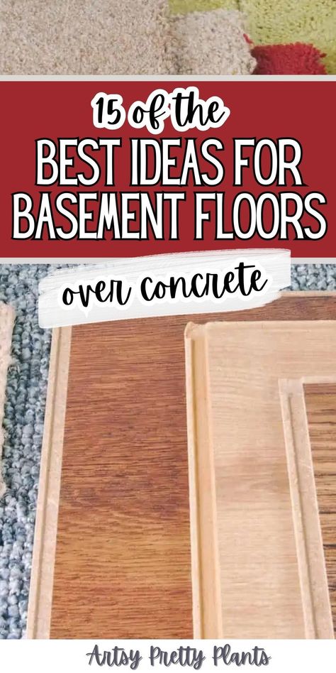 Vinyl Flooring For Basement, Best Basement Flooring, Flooring Over Concrete, Tile Basement Floor, Ideas For Basement, Basement Flooring Ideas, Painting Basement Floors, Cheap Basement Remodel, Easy Flooring