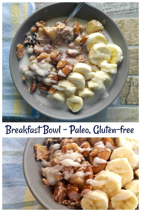 paleo and gluten free breakfast bowl Allergen Friendly Breakfast, Whole30 Breakfast Bowl, Egg And Gluten Free Breakfast, Paleo Breakfast Bake, Whole 30 Breakfast Bowl, Aruba Recipes, Paleo Bowls, Eggless Breakfast Ideas, Nutrition Reset