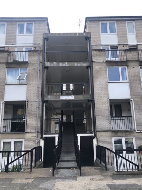 Council flats on Seyssel Street, IOD E14, London - Aug 20. Flats Apartment Building, English Council Estate, London Council Estates, Uk Council Estate, Apartments Outside, Uk Landmarks, Trap Phone, Apartment Outside, Channel Aesthetic