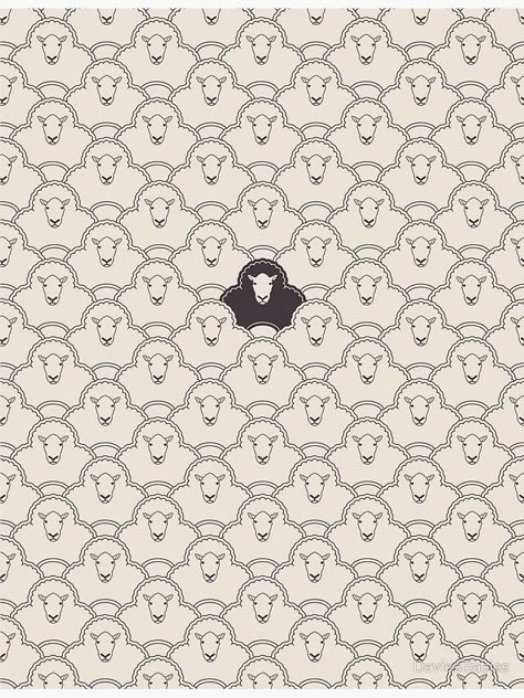 Black Sheep by DaviesBabies Sheep Logo, Sheep Illustration, L Wallpaper, Motifs Textiles, Sheep Art, Ecole Art, Pattern Play, Black Sheep, Cool Posters