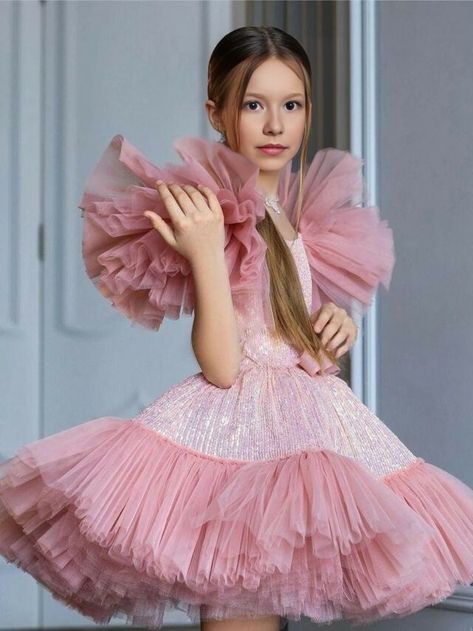 Party Dress Aesthetic, Gaun Tulle, Party Dress Night, Kain Tile, Party Dress Classy, Tulle Tutu Dress, Tulle Party Dress, Tulle Evening Dress, Kids Party Dresses