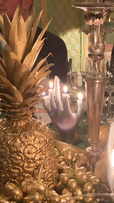 Surrealist hand candle for tablescape Surrealist Ball Wedding, Surreal Set Design, Surreal Dinner Party, Surreal Party Decor, Surrealist Dinner Party, Surrealism Themed Party, Surrealist Party Decorations, Surrealist Tablescape, Surrealist Decor