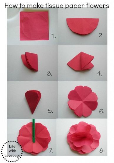 How to Make Tissue Paper Flowers Make Tissue Paper Flowers, Virkning Diagram, Kerajinan Diy, Paper Crafts Magazine, Tissue Flowers, Diy Flores, Fleurs Diy, Paper Flower Crafts, Crepe Paper Flowers