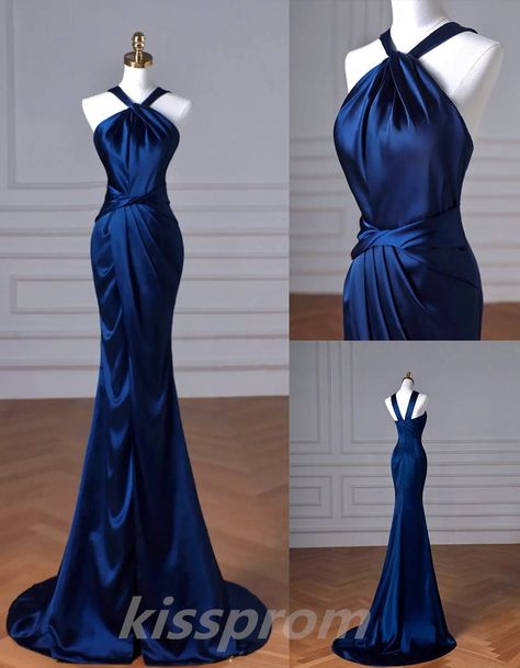 Mermaid Dress Blue, Vintage Designer Dresses, Blue Elegant Dress, Blue Silk Gown, Silk Prom Dress, Fantasy Dresses, Silk Dress Long, Prom Dress Inspiration, Long Prom Dresses