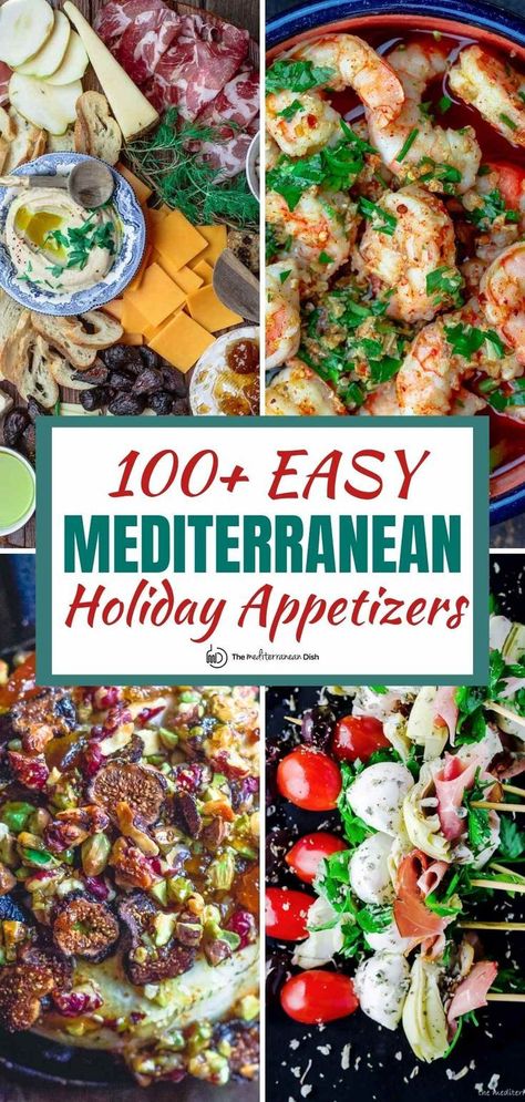 Need some new Holiday appetizers this season? Take a look at these 100 + Mediterranean Holiday Appetizers! Recipes and instructions included - your guests will love these dishes! Mediterranean Recipes Appetizers, Mediterranean Party Food, Mezze Recipes, Mediterranean Mezze, Hummus Falafel, The Best Hummus, Mediterranean Diet Snacks, Mediterranean Snacks, Best Hummus