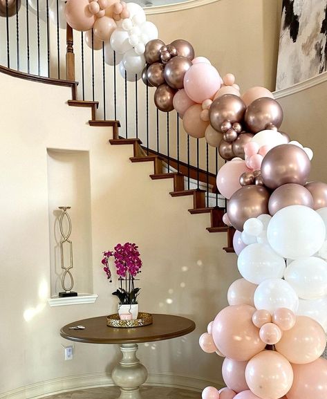 White balloon garland