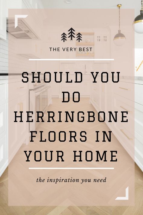 Wood floors are a crucial part of any home’s design and they are a decision you make once and will live with for years to come. Wood flooring is also a big ticket item that you don’t want to mess up or regret later. Let’s discuss herringbone wood flooring and if you should do it in your home or not. Lounge Herringbone Floor, Type Of Wood Floors, Brick And Hardwood Floors, Hardwood Herringbone Floor, Laminate Flooring Herringbone, Kitchen Tile Flooring Next To Hardwood, Herringbone Vs Chevron Floor, Herringbone With Border, Herringbone Bedroom Floor