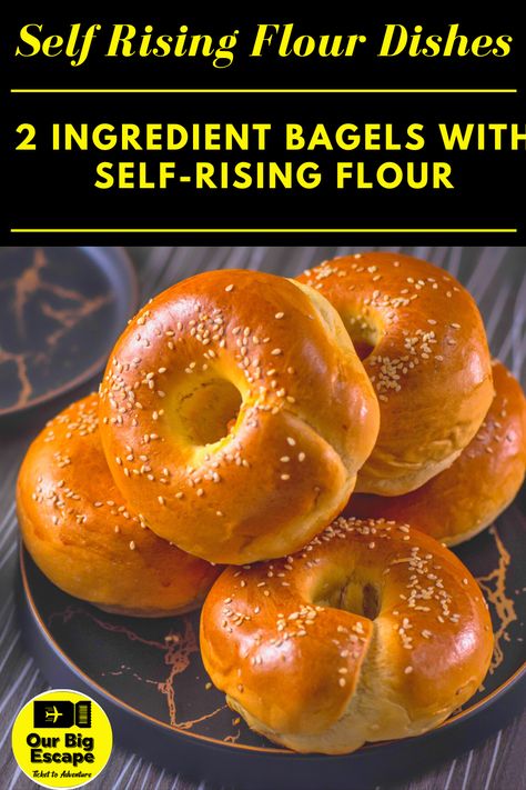 Self Rising Flour Bagels, Scones Self Rising Flour Recipe, What Can You Make With Self Rising Flour, Vegan Self Rising Flour Recipes, Recipe For Self Rising Flour, Self Rising Flour Muffins, Unbleached Flour Recipes, Things To Make With Self Rising Flour, Bread Recipe With Self Rising Flour