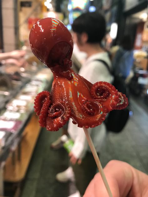 Seafood Street Food, Japanese Festival Food, Squid Food, Octopus Sushi, Octopus Food, Japanese Food Menu, Itona Horibe, Octopus Head, Japan Street Food