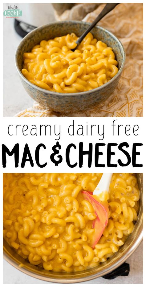 Get your comfort food fix with this delicious and super creamy dairy free mac and cheese that's easy to make with ingredients you most likely have on hand! Our recipe is also gluten free, peanut free, has a vegan option, and is made without cashews. Best Vegan Mac And Cheese, Toddler Treats, Dairy Free Mac And Cheese, Squash Mac And Cheese, Butternut Squash Mac, Butternut Squash Mac And Cheese, Whole Foods Vegan, Lactose Free Recipes, Dairy Free Dinner