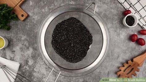 How to Cook Black Quinoa: 13 Steps (with Pictures) - wikiHow Black Quinoa Recipes, Black Quinoa, Quinoa Benefits, Quinoa Recipes Healthy, White Quinoa, Making Quinoa, Black Bean Quinoa, Red Quinoa, Nutritious Foods