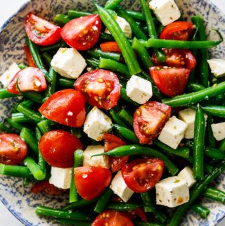 Salad Appetizer Cups, Green Bean Salad, Feta Cheese Salad, Side Salad Recipes, Steak Side Dishes, Feta Salat, Salad With Feta, Recipe Salad, Green Bean Salads