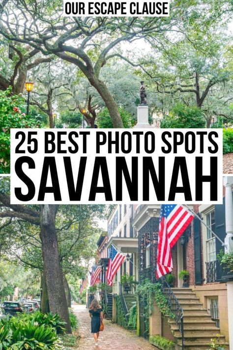 25 Gorgeous Savannah Photo Spots (+ Map!) - Our Escape Clause Must See In Savannah Georgia, Savannah Day Trip, Fun Things To Do In Savannah Georgia, Day Trip To Savannah Georgia, Top Things To Do In Savannah Georgia, Savahanna Georgia, Savannah Walking Tour Map, Savannah Ga Shopping, Savannah Georgia Historic District