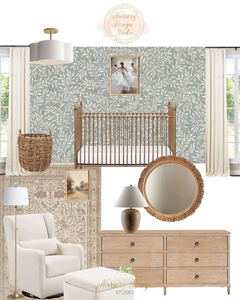 Joss & Main Rosalie 64.25" Swing … curated on LTK Timeless Nursery, Egg Wallpaper, Nature Inspired Nursery, Nursery Design Board, Shared Nursery, Nursery Designs, Dreamy Nursery, Time Stands Still, Baby On A Budget