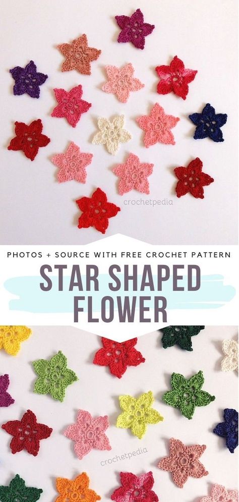 Crochet Small Flower, Scrap Yarn Crochet, Crochet Applique Patterns Free, Freedom Of Choice, Crochet Granny Square Afghan, Pretty Crochet, Crochet Flowers Free Pattern, Crochet Stars, Knitted Flowers