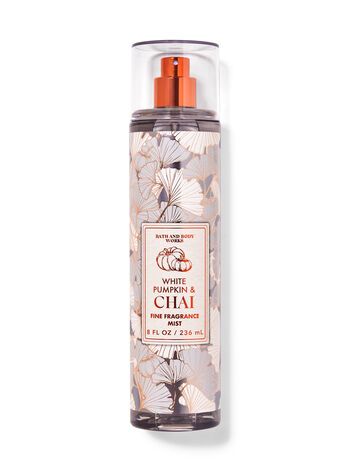 White Pumpkin & Chai Fine Fragrance Mist | Bath & Body Works Chai Perfume, Pumpkin Scent, Bath Body Works Candles, Pumpkin Chai, Perfume Body Spray, Bath And Body Works Perfume, Fine Fragrance Mist, Perfume Making, Fall Scents