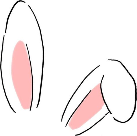 Bunny Ears Drawing, Ears Aesthetic, Royal Icing Templates, Blue Hair Anime Boy, Kpop Sticker, How To Draw Ears, Cute Png, Bunny Tattoos, Cool Pictures For Wallpaper