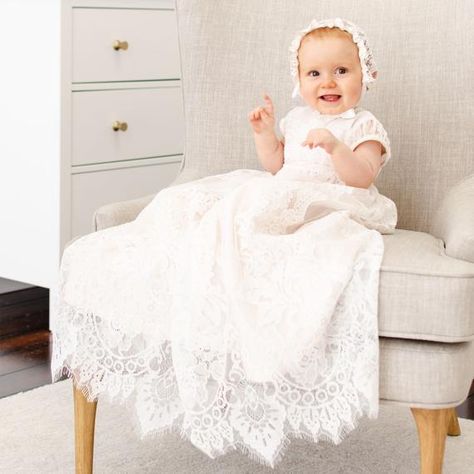 Special Occasion Baby Girl – Baby Beau and Belle Baby Blessing Dress, Baptism Gown Girl, Blessing Dress, Lace Bonnet, Baptism Gown, Baptism Outfit, Silk Dupioni, Christening Gown, Christening Outfit