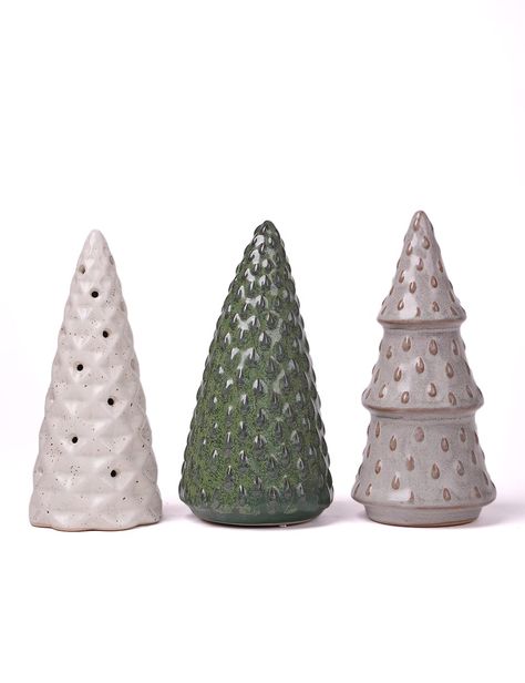 PRICES MAY VARY. 【WONDERFUL XMAS DECOR】– Our high quality and durable decorative Xmas gifts figure make your home full of soft and family reunion warm holiday atmosphere. Perfect for table desktop fireplace living room, and good for any Christmas party, gift exchange or holiday party. 【IDEAL DIMENSIONS】– Single Tree: 2.8 x 2.8 x 5.9 Inches - Weight: 1.32 Lbs 【PREMIUM MATERIAL】-It made by durable finest ceramic with glazed finish to ensure it will be long-lasting.To clean, dust with soft brush or Desktop Fireplace, Centerpiece Craft, Gifts Table, Christmas Desktop, Tree Statues, Ceramic Tree, Ceramic Christmas Trees, Fine Ceramic, Creative Co Op