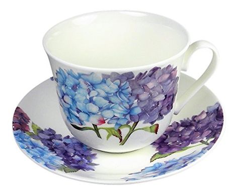 Roy Kirkham Jumbo Breakfast Cup and Saucer in Hydrangea D... https://smile.amazon.com/dp/B00EYDT69U/ref=cm_sw_r_pi_dp_U_x_PQzJAb7HNYP1F China Coffee Mugs, Fine China Mugs, Hydrangea Design, Hydrangea Tea Cup, Purple Tea Cups, Random Decor, Dinnerware Set Modern, Flower Shaped Tea Cups, Collectible China