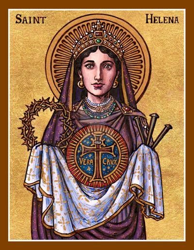 St. Helena icon by Theophilia on DeviantArt Warrior Makeup, Santa Helena, Greek Icons, Saint Quotes Catholic, Holy Quotes, Catholic Images, Wax Museum, Art Sacre, Saint Quotes