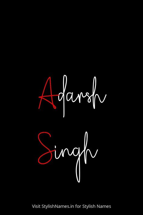 Adarsh Singh by StylishNames.in Adarsh Singh, Names For Instagram, Name For Instagram, Stylish Name, Happy Good Morning Quotes, Online Multiplayer Games, People Names, Dont Touch My Phone Wallpapers, Name Generator