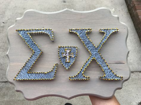 ΣΧ (sigma chi) string art #sigmachi Sigma Chi, String Art, Fraternity, Quick Saves, Art