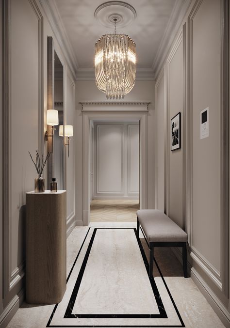 Marble Flooring Design, Corridor Design, Hallway Design, التصميم الخارجي للمنزل, Foyer Design, Home Entrance Decor, Home Design Living Room, Luxury Homes Interior, Home Building Design