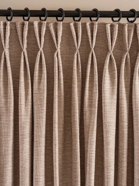 Double French Pleat Linen Curtains, Luxury Linen Curtains, Natural Linen Curtains, Pleated Linen Curtains, 8 Color Options, 9 Hanging Types - Etsy Natural Linen Curtains, Luxury Drapery, Luxurious Curtains, Curtains Luxury, Window Toppers, Window Dimensions, Linen Blackout Curtains, French Pleat, Linen Drapery