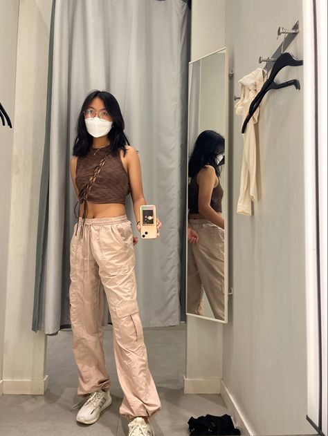 y2k tank top cargo pants Top Cargo Pants, Y2k Tank Top, Y2k Tank, Fairy Fashion, Cargo Pants, Mirror Selfie, Tank Top, Mirror, Tank Tops