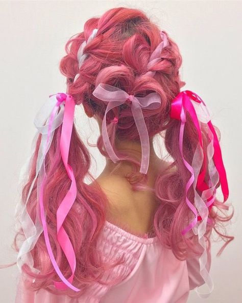 Kawaii Hairstyles, Peinados Fáciles Para Cabello Corto, Pinkie Pie, Hair Reference, Hair Art, Aesthetic Hair, Kawaii Fashion, Pretty Hairstyles, Pink Hair