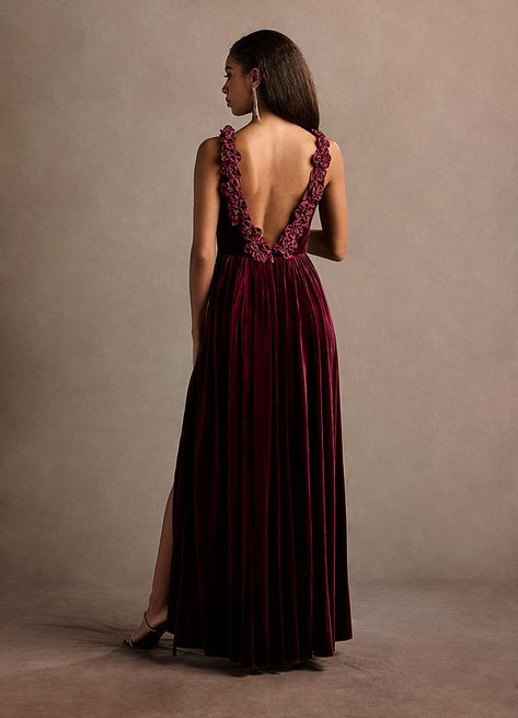 Cocktail Dress Classy Evening Long, Red Carpet Party Dress, Cocktail Dress Classy Evening, Wine Color Bridesmaid Dress, Maroon Bridesmaid Dresses, Wine Rose, Rose Gown, Winter Wedding Guest Dress, Formal Wedding Guest Dress