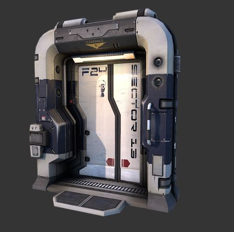 Sci-fi door based on Q4 concept - Page 2 - Polycount Forum Concept Art Sci Fi, Scifi Door, Scifi Corridor, Sci Fi Room, Concept Art Landscape, Scifi Interior, Sci Fi Space, Sci Fi Architecture, Sci Fi Games