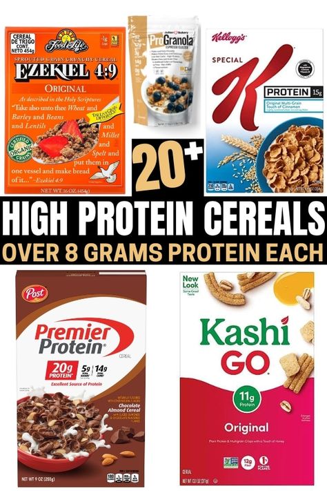 21 BEST High Protein Cereal Options In 2023 High Protein Cereal, Muesli Cereal, Low Carb Cereal, High Fiber Cereal, Cereal Flavors, Fiber Cereal, Keto Cereal, Mindless Eating, Protein Cereal