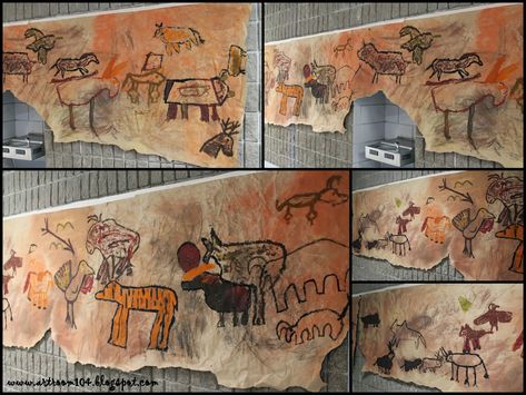 Stone Age Cave Paintings, Prehistoric Painting, Prehistoric Cave Paintings, Stone Age Art, Cave Painting, Cave Drawings, Art Therapy Projects, Cave Art, Prehistoric Art