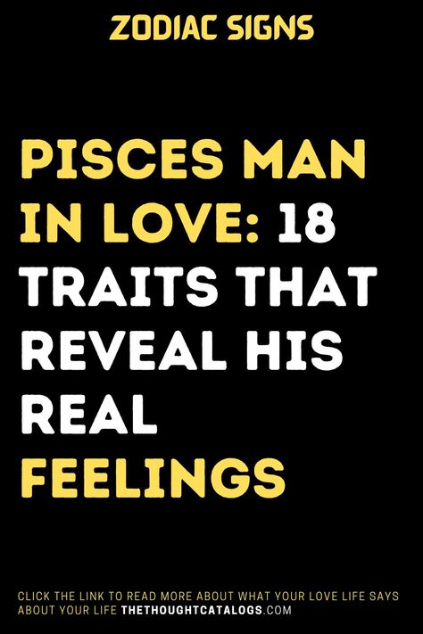 A Pisces man in love will show you what it looks like when a man loves secretly and deeply. He should definitely be your ultimate goal because he will transform your life into the most beautiful love story. This sign is ruled by the planet Neptune, and a Pisces’ main traits are being sensitive, romantic, … Pisces Men In Love, Pices Men, Pisces Man In Love, Zodiac Love Compatibility, Pisces Traits, Zodiac Academy, Pisces Love, Pisces Man, Zodiac Signs Pisces